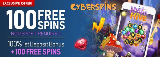 100 free spins on mystic Hive at CyberSpins