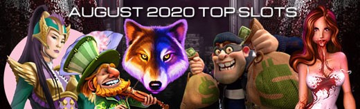 Most played slot games of August 2020